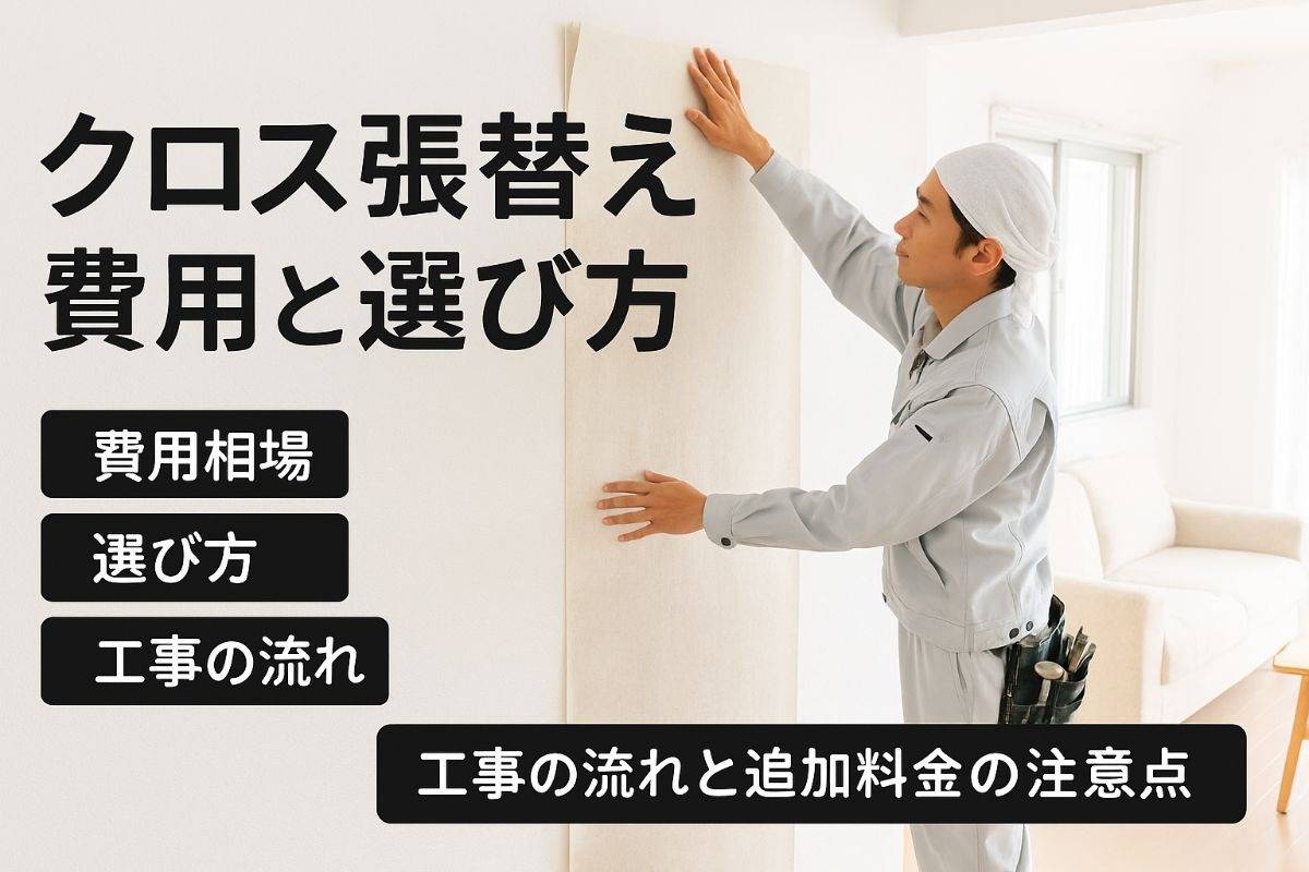 リフォームでクロス張替えの費用相場と失敗しない選び方｜工事の流れと追加料金の注意点を解説