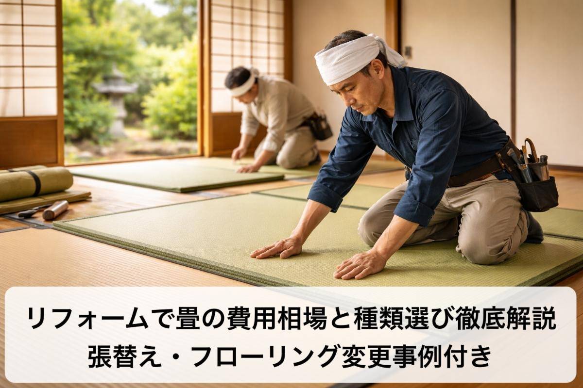 リフォームで畳の費用相場と種類選び徹底解説｜張替え・フローリング変更事例付き